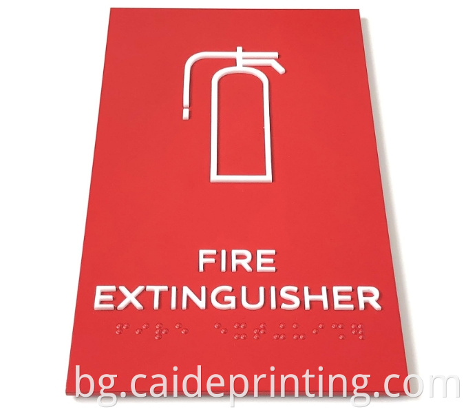 Fire Fighting Braille Sign